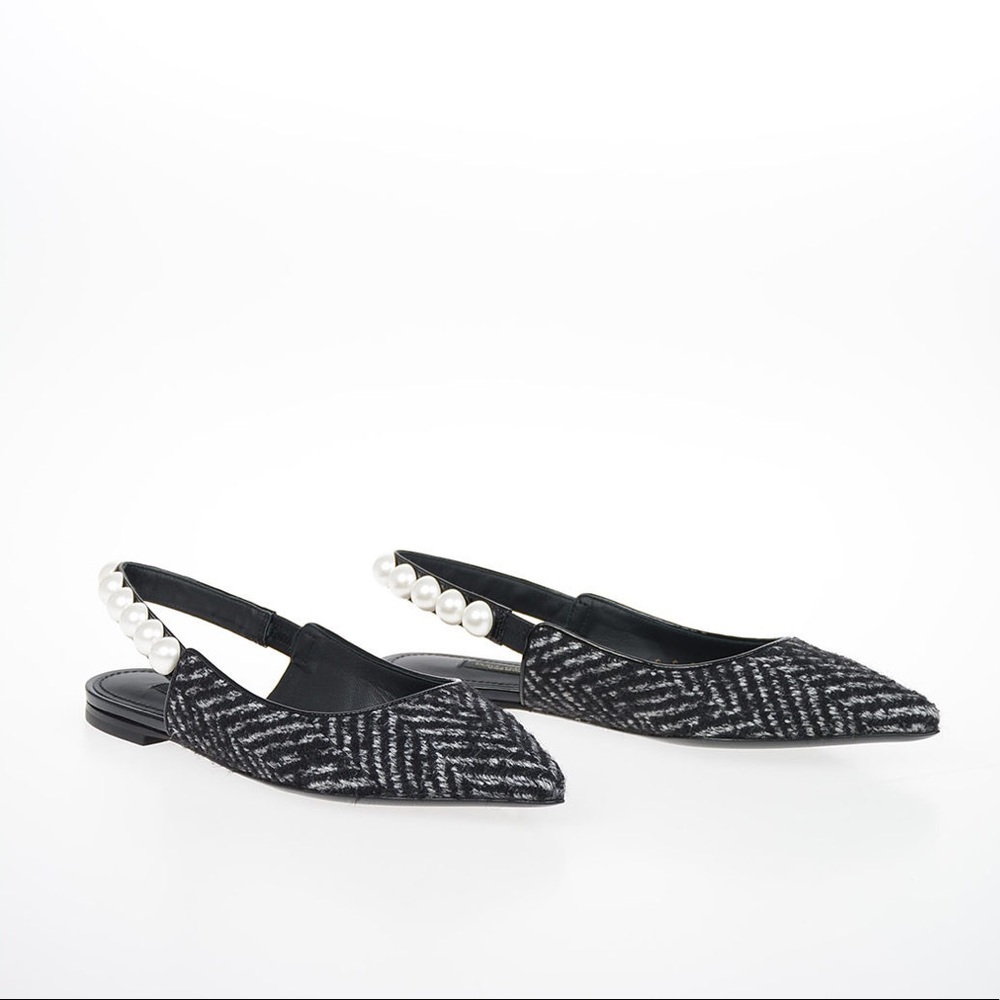 Dolce and Gabbana Tweed flats